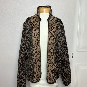 Women’s animal print reversible jacket